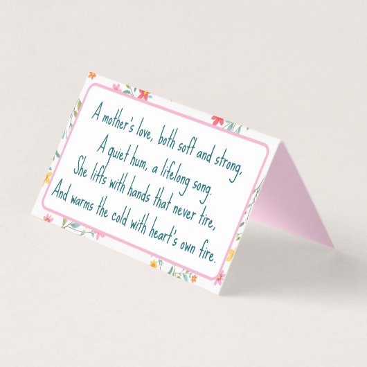 Een Moeders Liefde  Kaart (Voorkant)