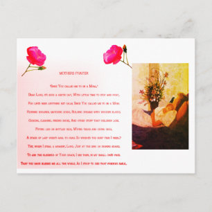 Een moeders liefdevol gebed briefkaart