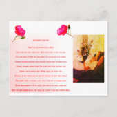 Een moeders liefdevol gebed briefkaart (Voorkant)