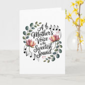 Een Moederstem Is Het Mooiste Geluid Kaart (Gele Bloem)
