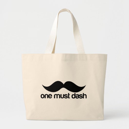 ÉÉN MOET DODEN (MUSTACHE) GROTE TOTE BAG (Voorkant)