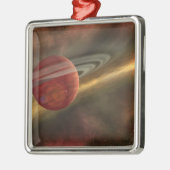Een mogelijke nieuwe planeet metalen ornament (Links)