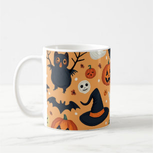 een mok die Halloween voorstelt