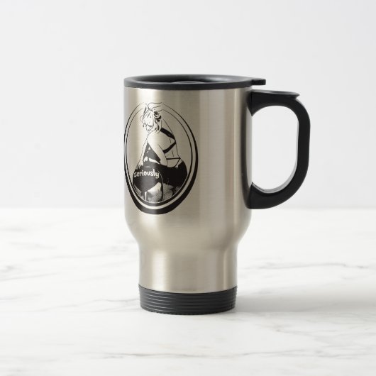 Een mok! drink een serieus kamp! reisbeker (Rechts)