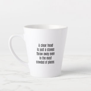 Een Mok Met Een Helder Hoofd Latte
