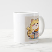 Een mok met een leuke kattenillustratie (Voorkant rechts)