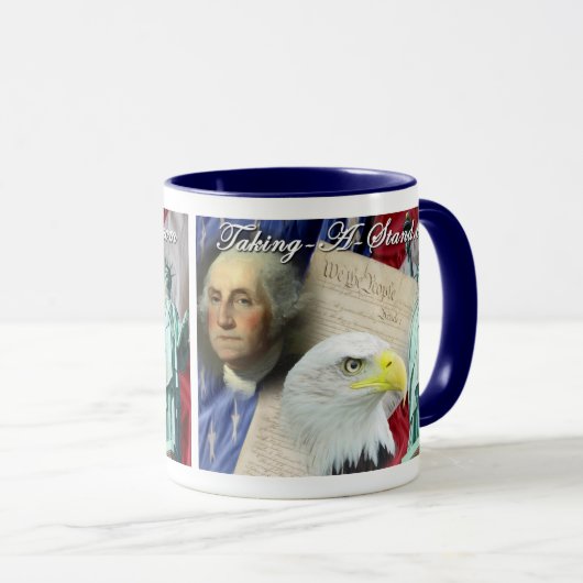 Een Mok met een standaard koffie nemen (Voorkant rechts)