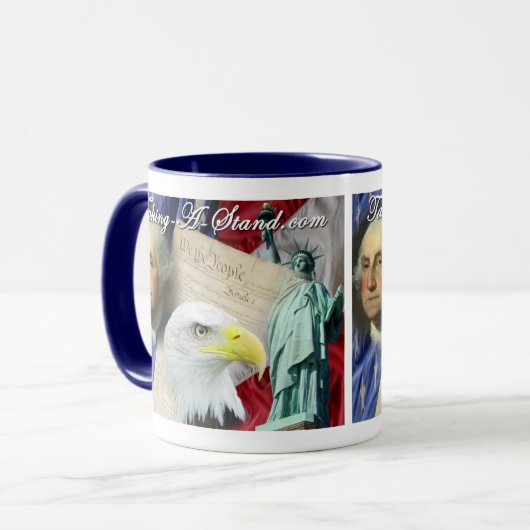 Een Mok met een standaard koffie nemen (Voorkant links)