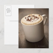 Een mok met gesmolten koffie van Cappucino Briefkaart (Voorkant / Achterkant)