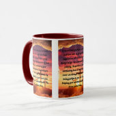 Een Mok met twee toonaangevende gebeden per dag (Voorkant links)