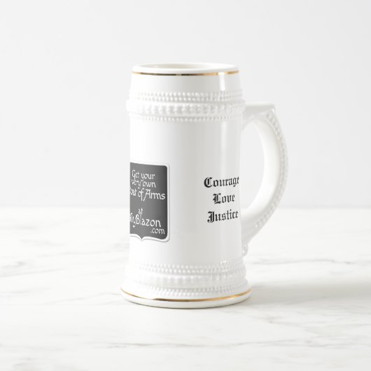 Een mok met uw eigen wapenschild (Voorkant rechts)