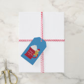 Een mok met vrolijk Kerstmis Cadeaulabel (Met Touw)