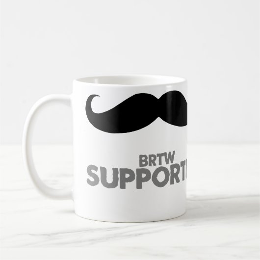 een mok ter ondersteuning van de brtw (Links)