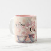 Een mok vol liefde gepersonaliseerde mok (Voorkant links)