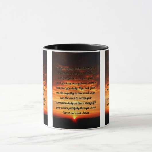 Een Mok voor tweetone gebeden in de dagochtend (Midden)