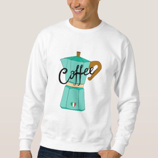 Een moka pot met Italiaanse koffie Trui (Voorkant)