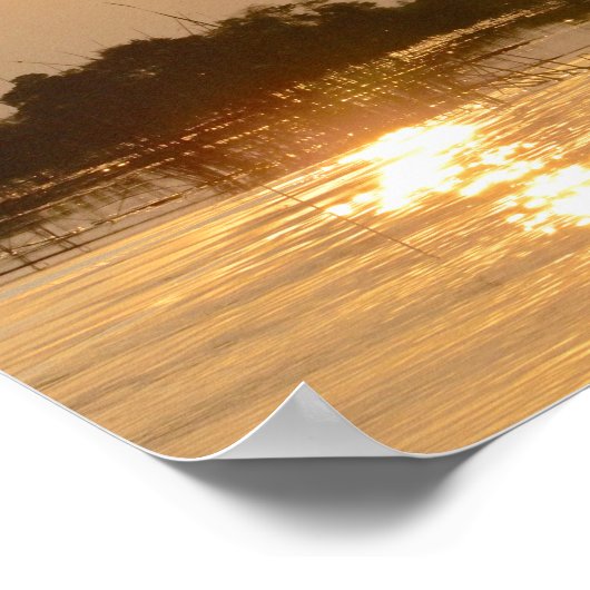 Een Mokoro op de Okavango Delta, Botswana, Afrika. Poster (Hoek)