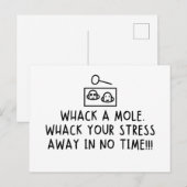 Een mol slaan. Je stress wordt snel weggejaagd. Feestdagenkaart (Voorkant / Achterkant)