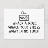 Een mol slaan. Je stress wordt snel weggejaagd. Feestdagenkaart (Voorkant)