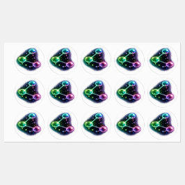 Een Molecule sticker. Labels