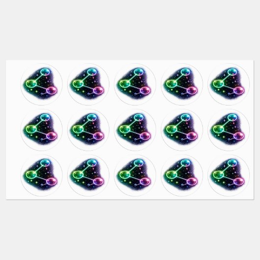 Een Molecule sticker. Labels (Vel)