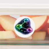 Een Molecule sticker. Labels (Aangebracht)