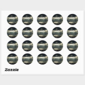 een moment gecreëerd ronde sticker (Vel)