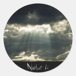 een moment gecreëerd ronde sticker