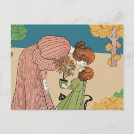 Een moment in bloei -  moeder en kind briefkaart