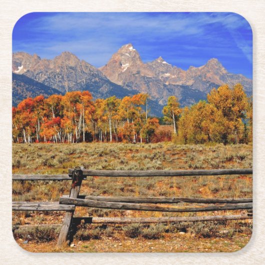 Een moment in Wyoming in het najaar Kartonnen Onderzetters (Voorkant)