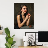 Een Moment met Kersen Poster (Thuiskantoor)