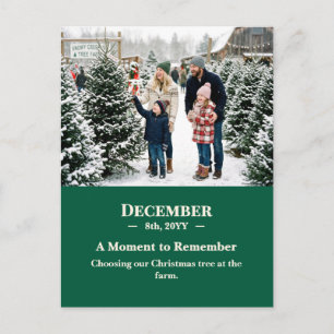Een Moment om December Herinnering Foto te Herinne Briefkaart