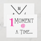 Een moment per keer, dagelijkse affirmatie Flash K Feestdagenkaart (Voorkant / Achterkant)