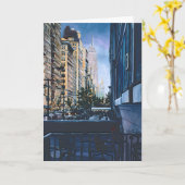 Een moment stilte in de stad grenzen Wenskaart Kaart (Gele Bloem)