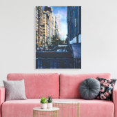 Een moment stilte in de stadsgrenzen canvas afdruk (Insitu (Woonkamer))