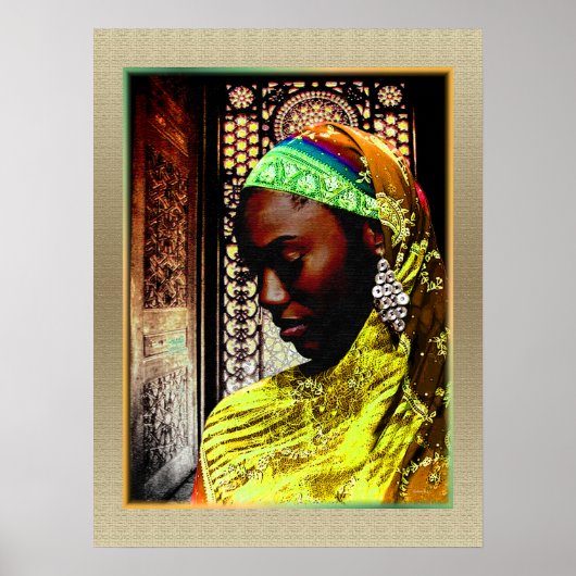 Een moment van gebed – Etnisch Poster (Voorkant)