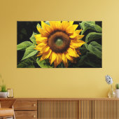 Een moment van gouden zonnebloem digitale illustra canvas afdruk (Insitu (Woonkamer))