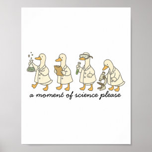 Een Moment Van Wetenschap Alsjeblieft Grappige Wet Poster