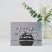 Een moment waarop de patiënt wordt genoemd briefkaart (Staand voorkant)