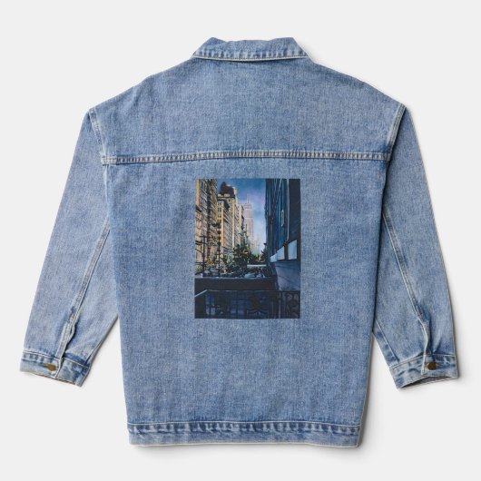 Een momentverschuiving in de stadsgrenzen denim jacket (Achterkant)