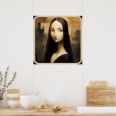 Een Mona Lisa opnieuw bedacht, een klassieker maar Poster (Keuken)