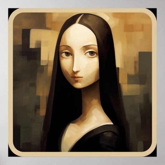 Een Mona Lisa opnieuw bedacht, een klassieker maar Poster (Voorkant)