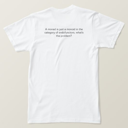 Een monade t-shirt (Design achterkant)