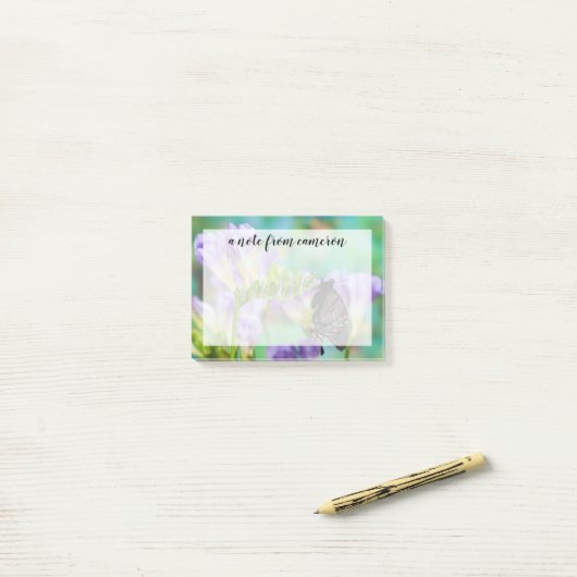 Een monarchvlinder | Danaus Plexippus Post-it® Notes (Op bureau)