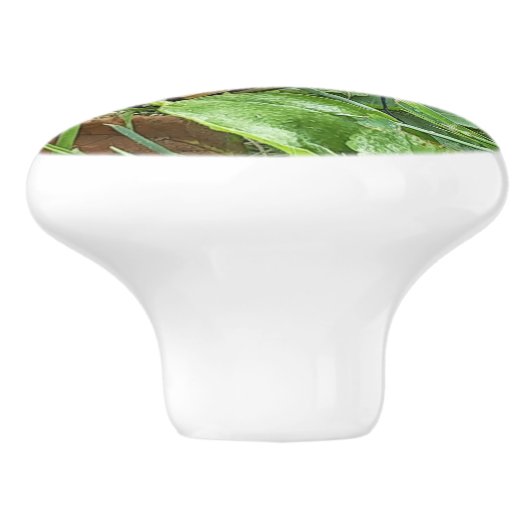 Een monarchvlinder keramische knop (Zijkant)