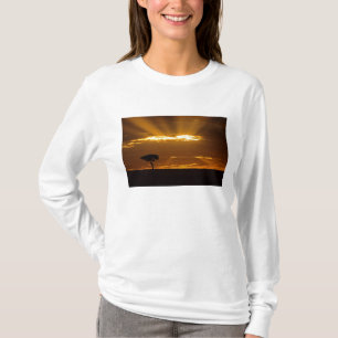 Een mond die opent bij zonsopgang in de Maasai Mar T-shirt