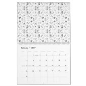 Een monochromatisch ontwerp met een veelheid aan kalender (Feb 2027)