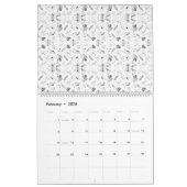 Een monochromatisch ontwerp met een veelheid aan kalender (Feb 2026)