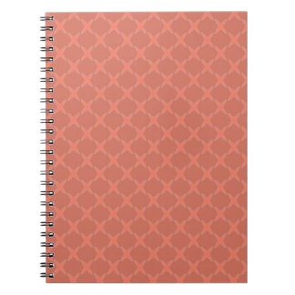Een monochroom donkeroranje klein geometrisch patr notitieboek