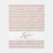 Een monogram aangepaste naam betekent Aisha deken (Voorkant)